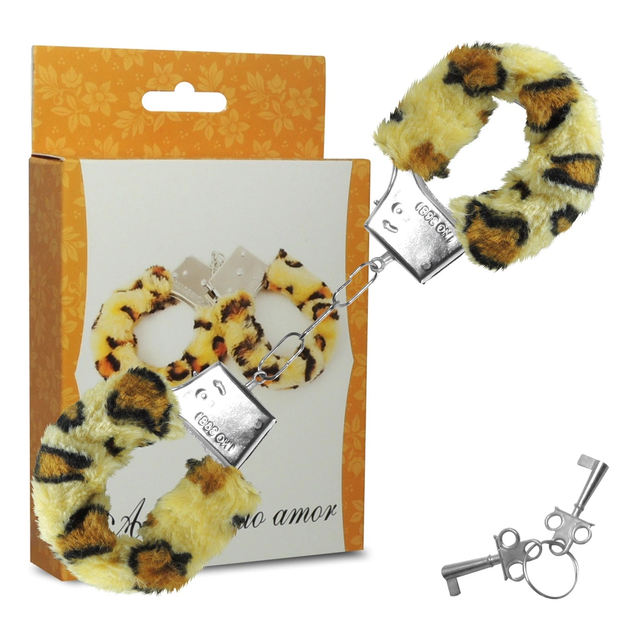 5268 - Algema de Metal e Pelúcia - Onça