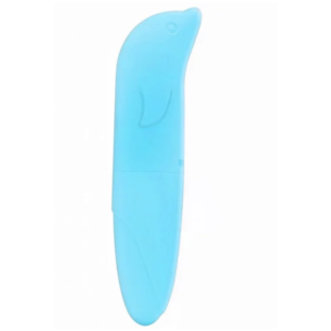 Vibrador Golfinho Ponto G  Aveludado Azul Tiffany