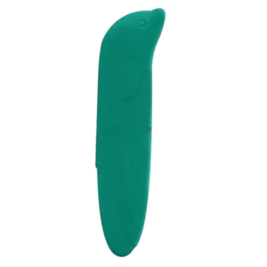 Vibrador Ponto G Golfinho Aveludado  Verde Escuro