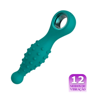 Plug Anal Silicone com Textura e Vibração