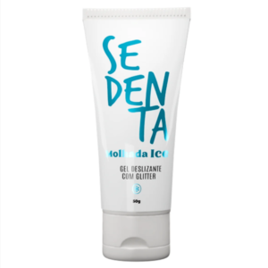 Sedenta Molhada Ice 50g Gel Deslizante Com Glitter Eucalipto