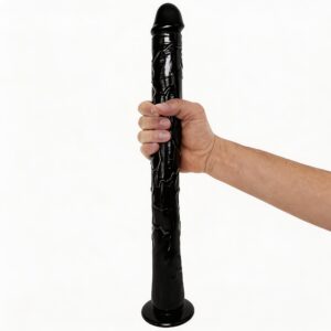 Pênis Anaconda Gigante e Grosso Dildo Flexível 46x4,3cm Preto Realísta