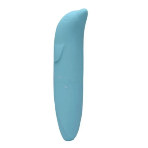 Vibrador Golfinho Ponto G Aveludado Azul