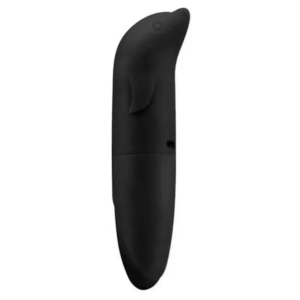 Vibrador Golfinho Ponto G Aveludado Preto