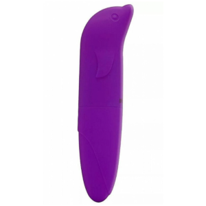 Vibrador Golfinho Ponto G Aveludado Roxo